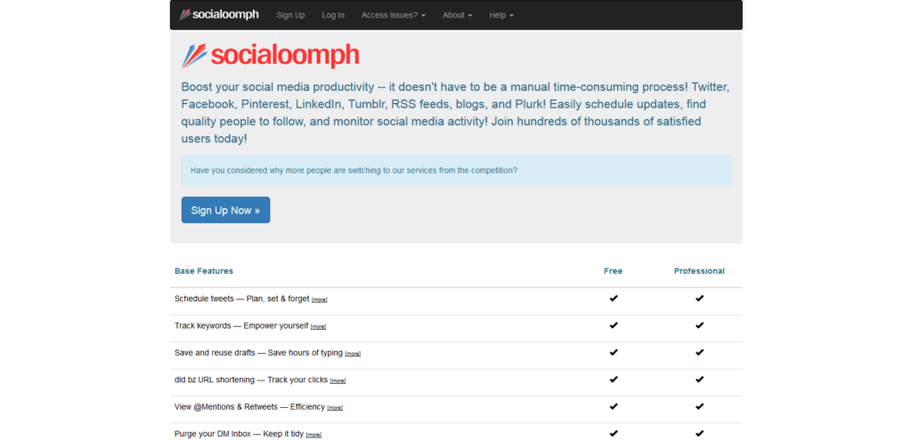 social oomph social media tool